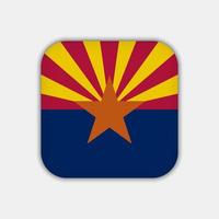 Arizona staat vlag. vector illustratie.