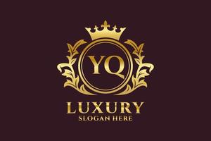 eerste yq brief Koninklijk luxe logo sjabloon in vector kunst voor luxueus branding projecten en andere vector illustratie.