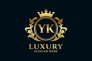 eerste yk brief Koninklijk luxe logo sjabloon in vector kunst voor luxueus branding projecten en andere vector illustratie.