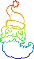 regenboog helling lijn tekening tekenfilm de kerstman gezicht vector