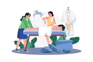 vrouw ontvangen voet massage onderhoud van een masseuse.