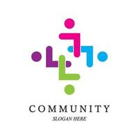 team werk logo sjabloon. concept van gemeenschap vriendschap, eenheid. geïsoleerd Aan wit achtergrond. vector illustratie