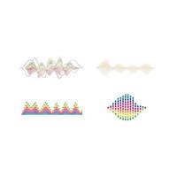 geluid golven reeks vector illustratie