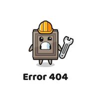 fout 404 met de schattig tapijt mascotte vector