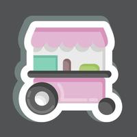 sticker trolley kar. verwant naar Thailand symbool. gemakkelijk ontwerp bewerkbaar. gemakkelijk illustratie. gemakkelijk vector pictogrammen. wereld reizen toerisme. Thais