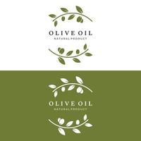 natuurlijk kruiden olijf- en olie logo ontwerp met olijf- Afdeling. logo voor bedrijf, branding, kruiden geneeskunde en spa. vector