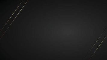 luxe zwart achtergrond banier vector illustratie met goud strip kunst deco lijn vector
