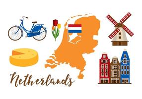 Nederland Kaart Set vector