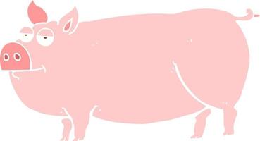 vlak kleur illustratie van reusachtig varken vector
