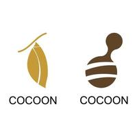 cocon illustratie logo vector ontwerp