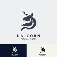 eenhoorn paard logo beeld ontwerp hoofd elegan sjabloon vector