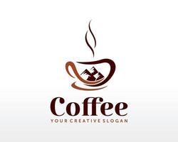 koffie logo ontwerp. cafe abd bar logo ontwerp vector