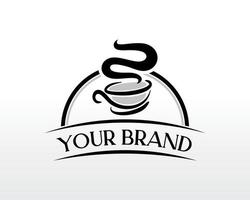 koffie logo ontwerp. cafe abd bar logo ontwerp vector