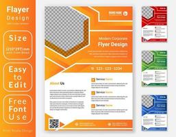 creatief modern bedrijf folder sjabloon ontwerp. a4 zakelijke brochure ontwerp met vier kleur variatie. vector