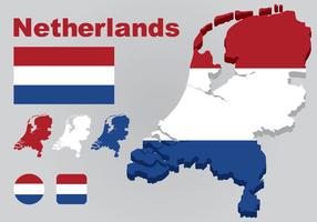 Nederland Kaart Vector