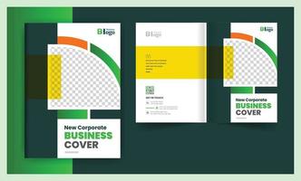 abstract bedrijf brochure Hoes bi vouwen ontwerp sjabloon vector