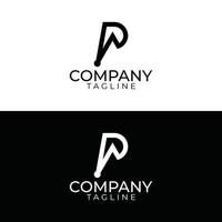 elegant p logo ontwerp en premie vector Sjablonen