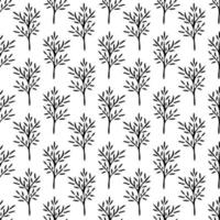 bladeren naadloos patroon hand- getrokken tekening. vector, minimalisme, monochroom. textiel, omhulsel papier behang herfst vector
