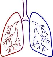 vector beeld van longen, voor Gezondheid icoon