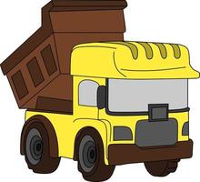 vector beeld van een vervoer vrachtwagen, kan worden gebruikt voor kleur boeken