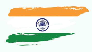 nieuw Indië grunge structuur kleurrijk vlag ontwerp vector