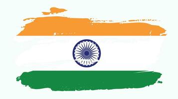 verontrust kleurrijk grunge structuur Indië vlag ontwerp vector