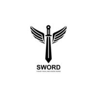 zwaard gemakkelijk vlak logo vector