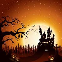 halloween nacht achtergrond vector