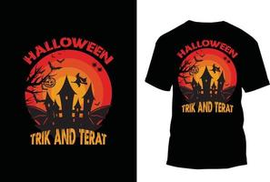 halloween retro vintage t-shirtontwerp vector