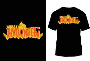 gelukkig halloween naar u citaat t-shirt sjabloon ontwerp vector pro vector