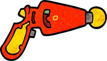 grunge getextureerde illustratie tekenfilm straal geweer vector