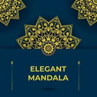 mandala stijl luxe donker bruiloft uitnodiging. luxe mandala achtergrond vector