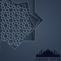 Ramadan kareem groet kaart achtergrond vector