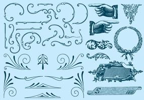 Typografische Ornamenten vector