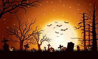 halloween nacht achtergrond vector