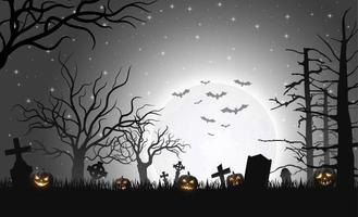 halloween nacht achtergrond vector