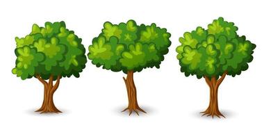 tekenfilm groen bomen vector