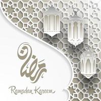 Ramadan kareem groet kaart achtergrond vector