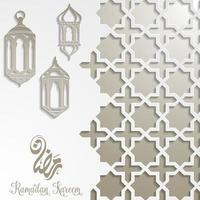 Ramadan kareem groet kaart achtergrond vector