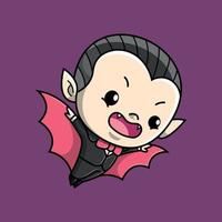 eng dracula is vliegend tekenfilm illustratie vector