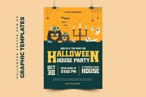 gemakkelijk en elegant halloween grafisch ontwerp sjabloon dat is gemakkelijk naar aanpassen vector