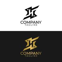 h elegant logo ontwerp en premie vector Sjablonen