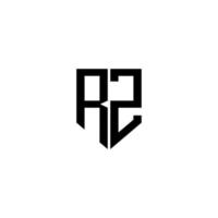 rz brief logo ontwerp met wit achtergrond in illustrator. vector logo, schoonschrift ontwerpen voor logo, poster, uitnodiging, enz.