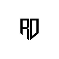 rd brief logo ontwerp met wit achtergrond in illustrator. vector logo, schoonschrift ontwerpen voor logo, poster, uitnodiging, enz.