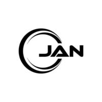 jan brief logo ontwerp met wit achtergrond in illustrator. vector logo, schoonschrift ontwerpen voor logo, poster, uitnodiging, enz.