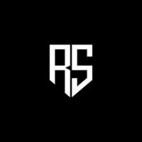 rs brief logo ontwerp met zwart achtergrond in illustrator. vector logo, schoonschrift ontwerpen voor logo, poster, uitnodiging, enz.