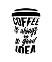 koffie citaten ontwerp koffie logo vector illustratie concept ontwerp