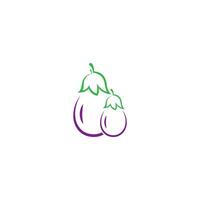 aubergine icoon logo ontwerp illustratie vector