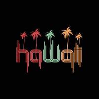 hawaii illustratie typografie. perfect voor het ontwerpen van een t-shirt vector