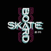 skateboard illustratie typografie. perfect voor het ontwerpen van een t-shirt vector